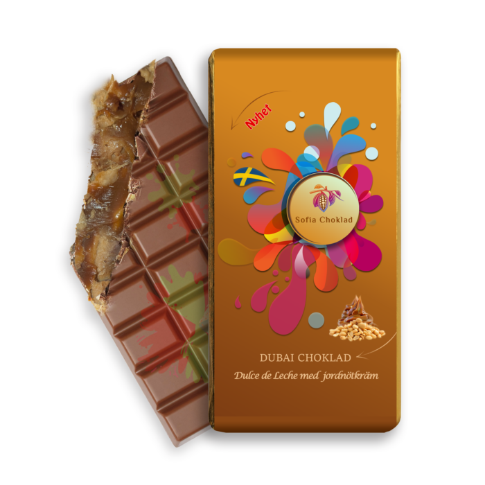 Dubai Choklad Dulce De Leche med Jordnötkräm