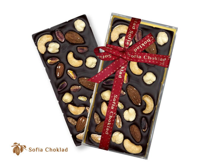 Mörk Choklad med Blandade Nötter – En Robust Njutning för B2B - 10 Pack - Bild 1